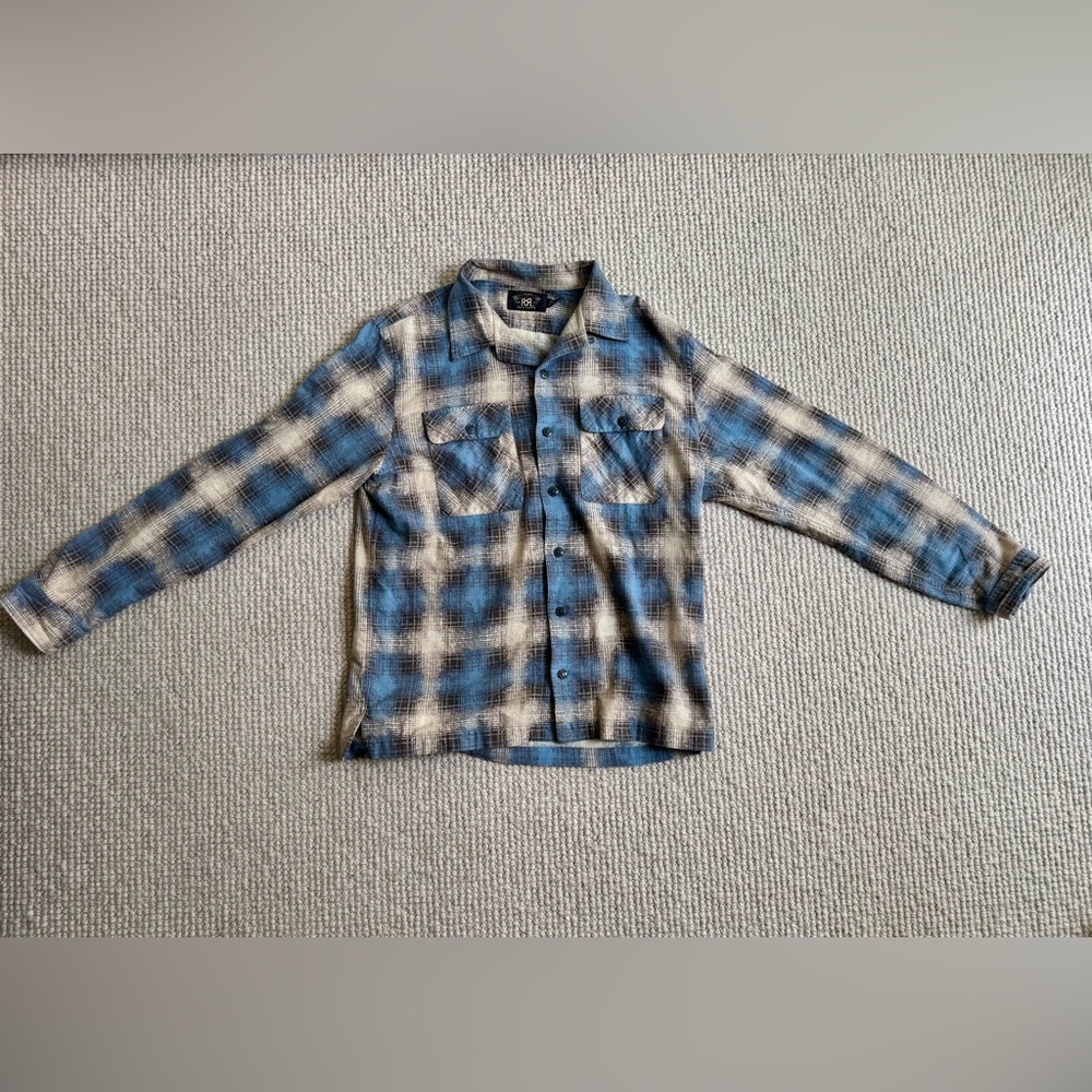 RRL Checkered Shirt - Medium - Salmon
